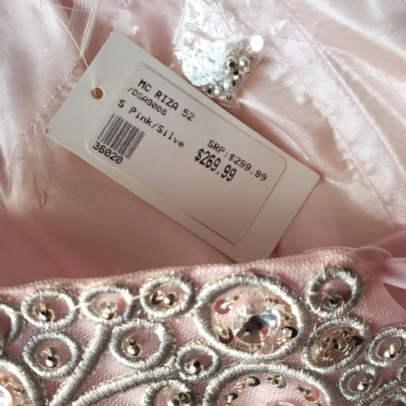 NWT Strapless Corset back pale pink Prom Dress S - Picture 12 of 15